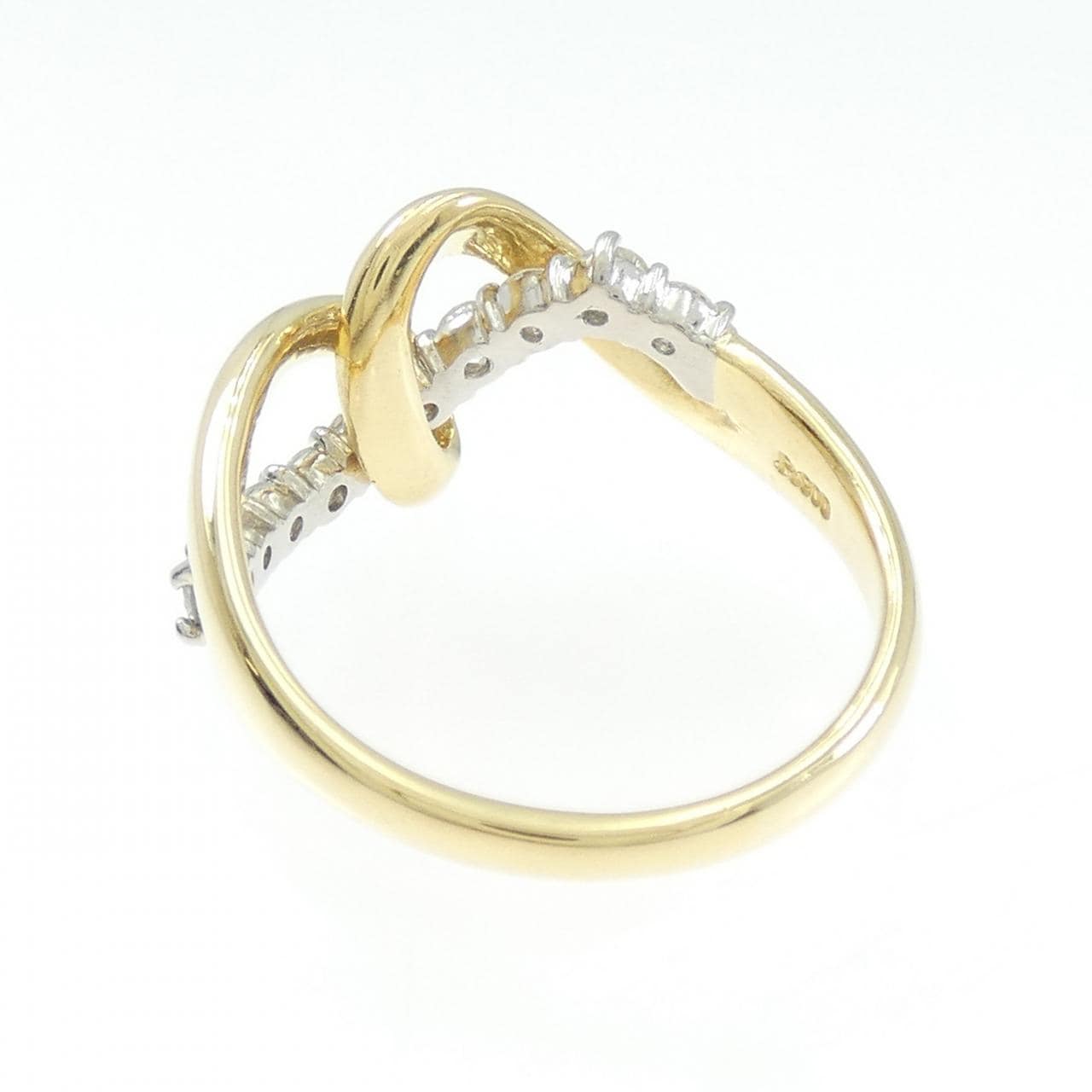 K18YG/PT900 ダイヤモンド リング 0.5CT