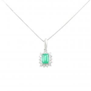 PT900/PT850 エメラルド ネックレス 0.52CT