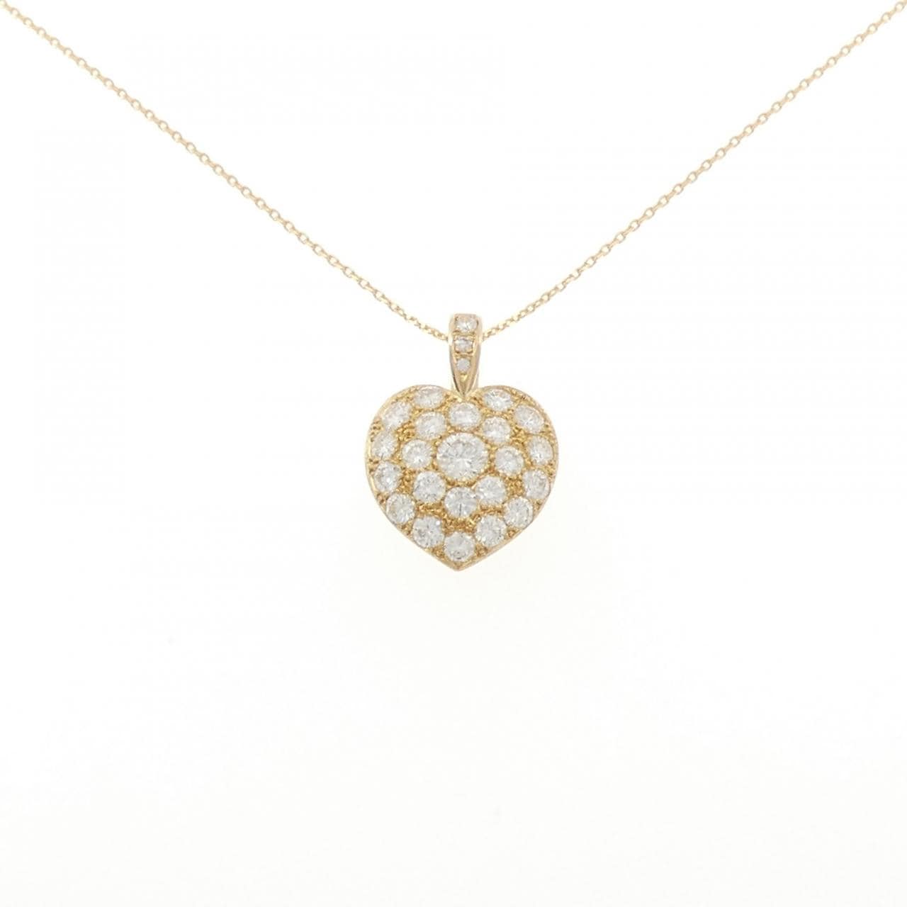 K18YG ハート ダイヤモンド ネックレス 4.00CT