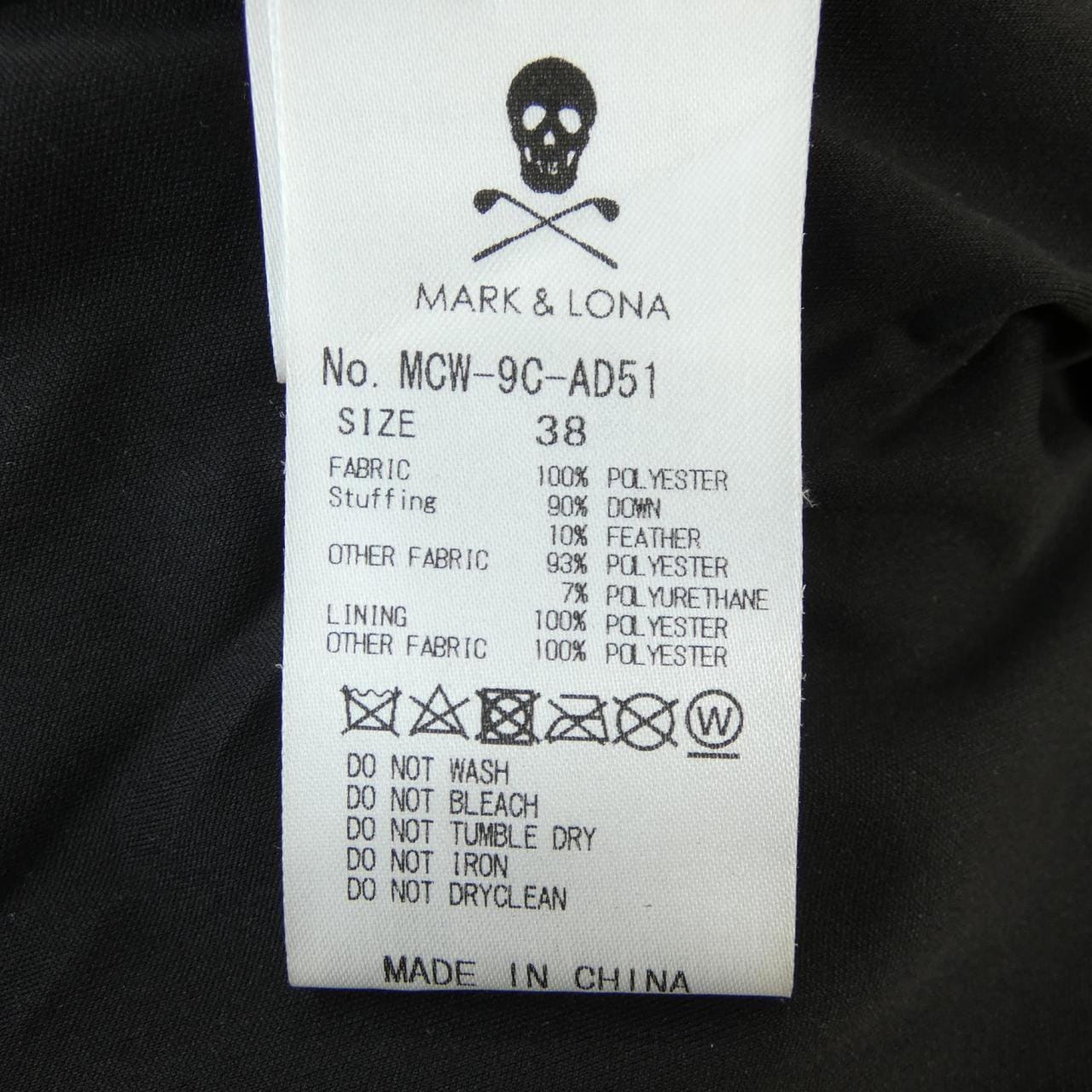 マークアンドロナ MARK&LONA MCW-9C-AD51 ダウンジャケット