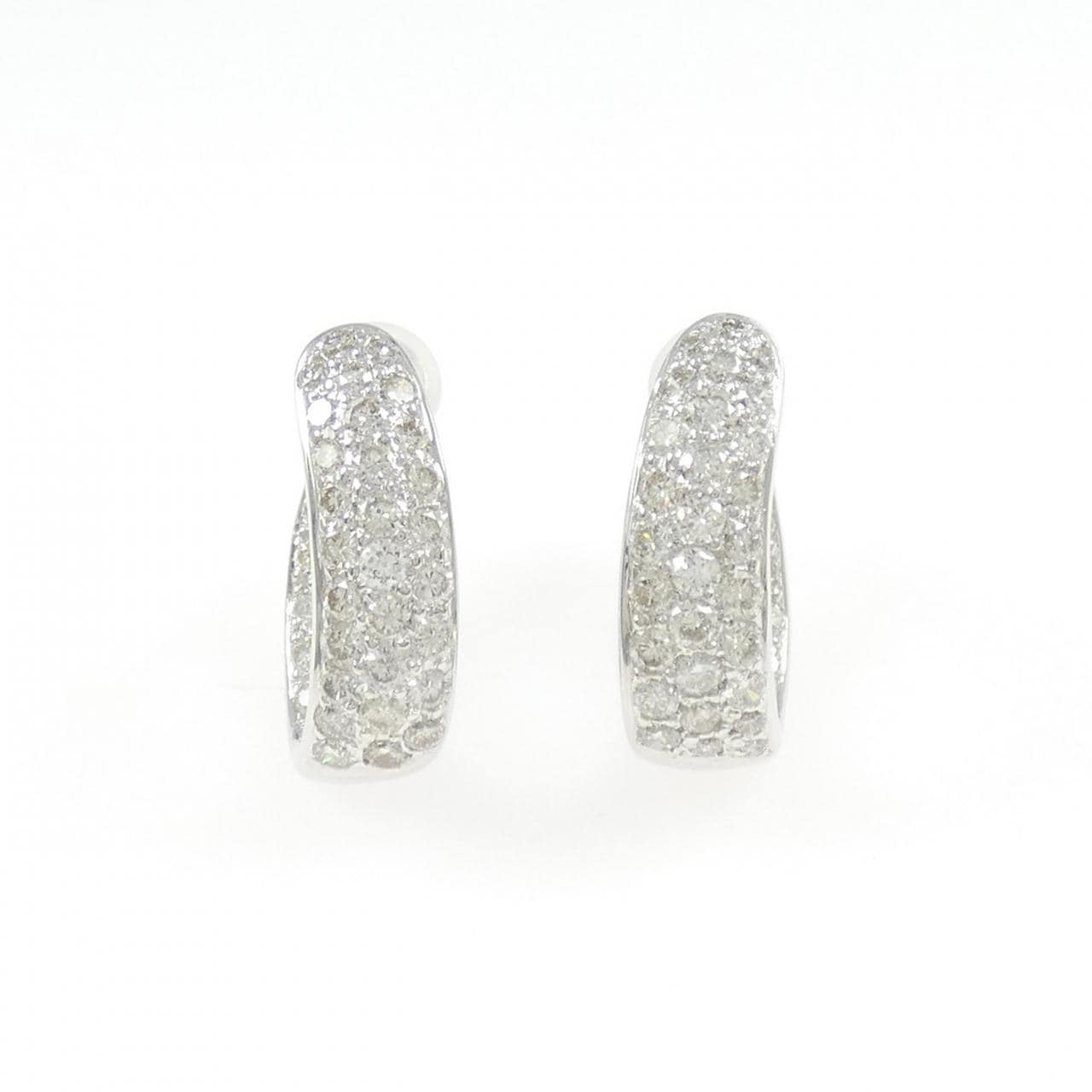 K18WG ダイヤモンド イヤリング 1.61CT