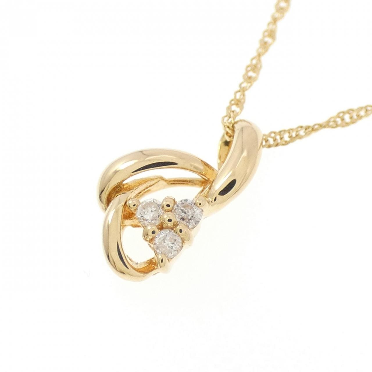K18YG ダイヤモンド ネックレス 0.04CT