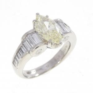 PT900 ダイヤモンド リング 1.373CT LY VVS2 マーキスカット