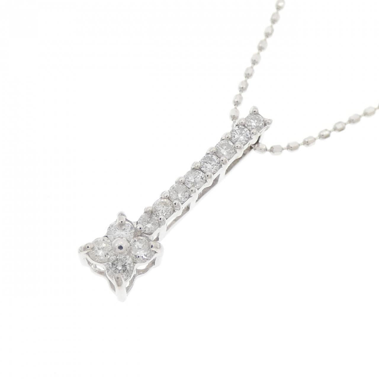 K18WG ダイヤモンド ネックレス 0.2CT