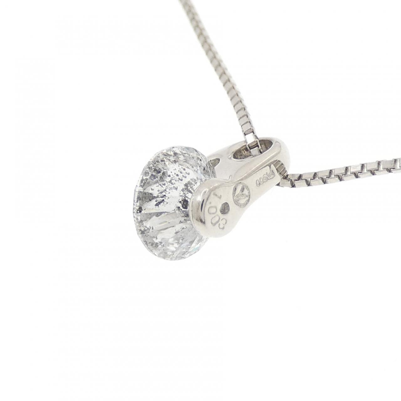 PT900/PT850 ソリティア ダイヤモンド ネックレス 1.003CT