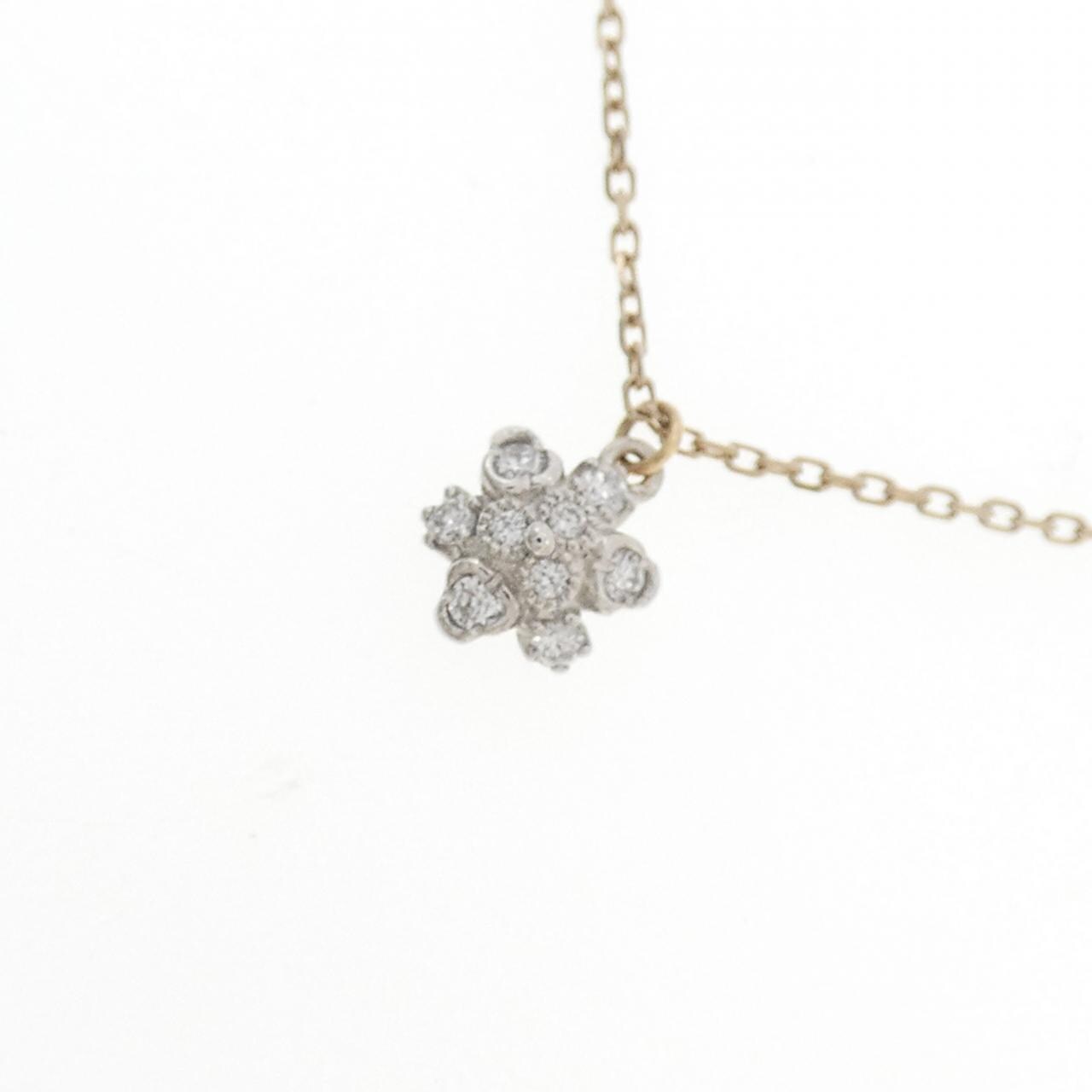 PT900/K18YG ダイヤモンド ネックレス 0.05CT