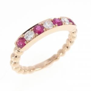 K18PG ルビー リング 0.32CT