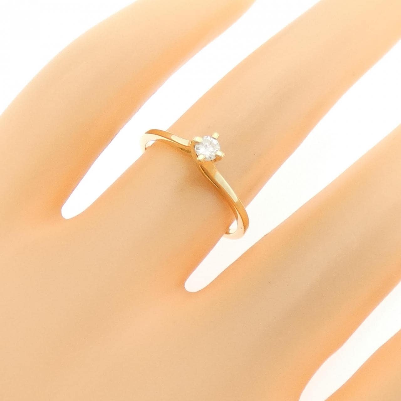 K18YG ダイヤモンド リング 0.10CT