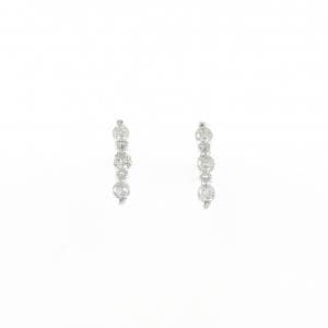 K14WG ダイヤモンド ピアス 0.12CT
