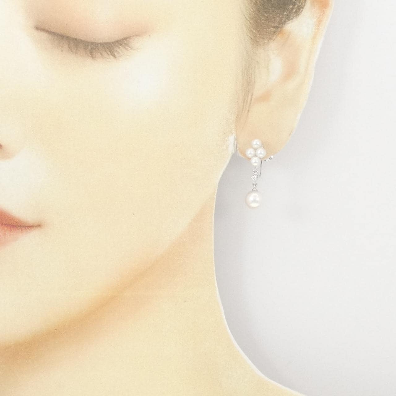 MIKIMOTO Akoya珍珠耳夹