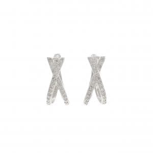 K18WG ダイヤモンド ピアス 0.46CT