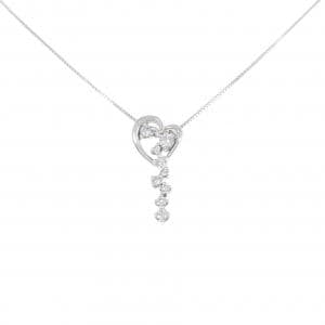K18WG ハート ダイヤモンド ネックレス 0.20CT