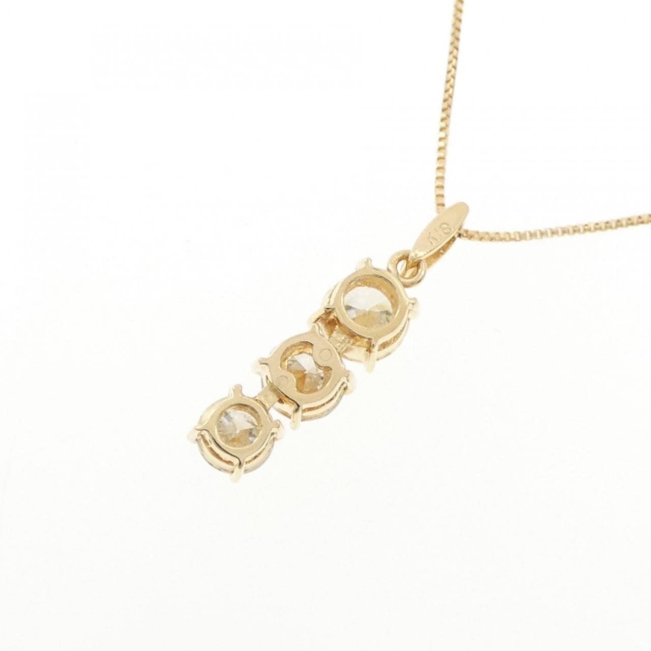 K18YG ダイヤモンド ネックレス 1.03CT
