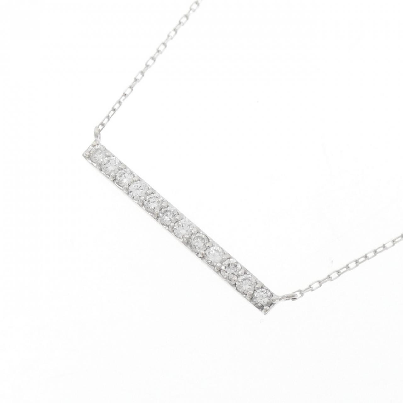 K18WG ダイヤモンド ネックレス 0.30CT