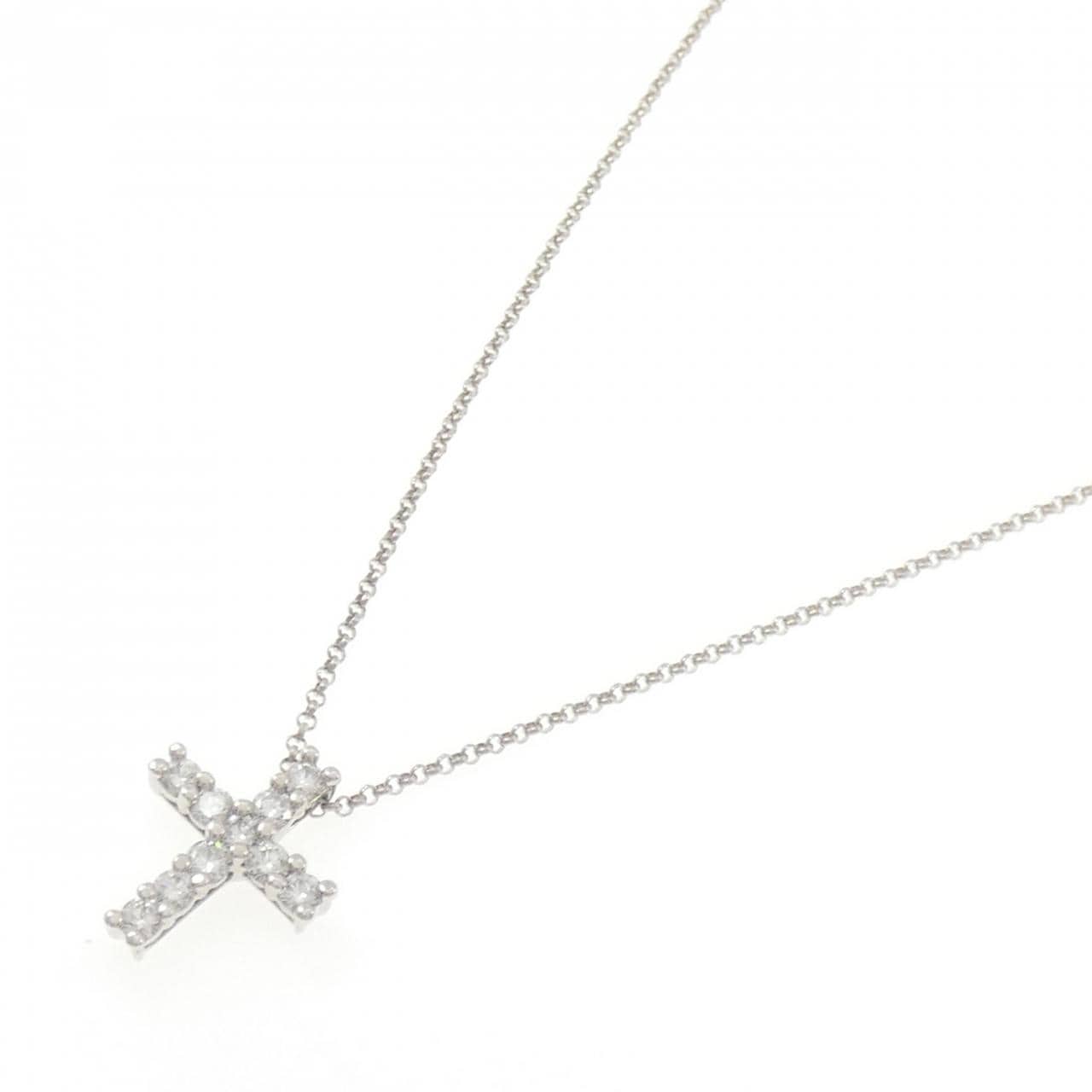 PT900/PT850 クロス ダイヤモンド ネックレス 1.00CT