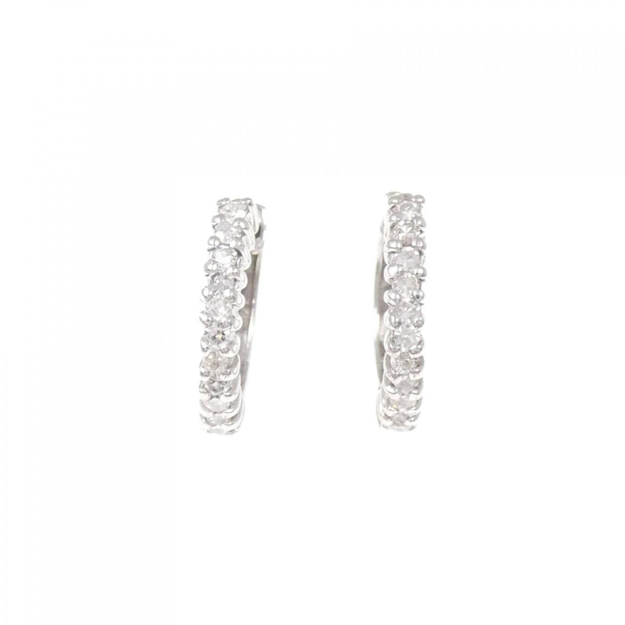K14WG ダイヤモンド ピアス 0.20CT