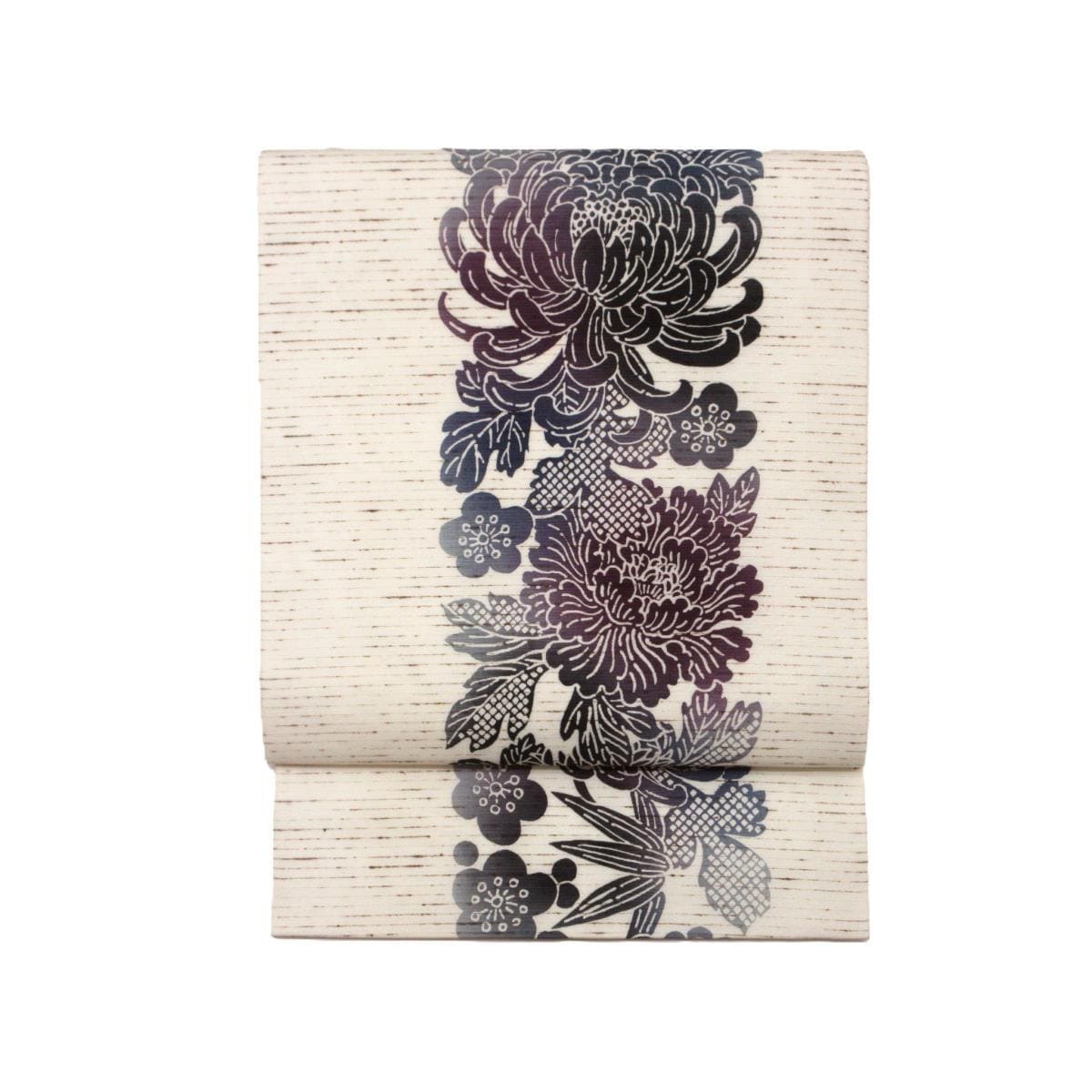 名古屋帯　染紬　開き名古屋　全通柄