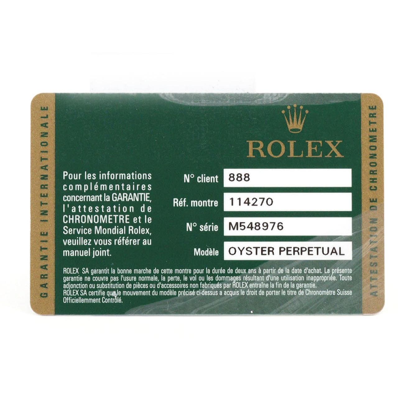 ロレックス エクスプローラーI 114270 SS 自動巻 M番