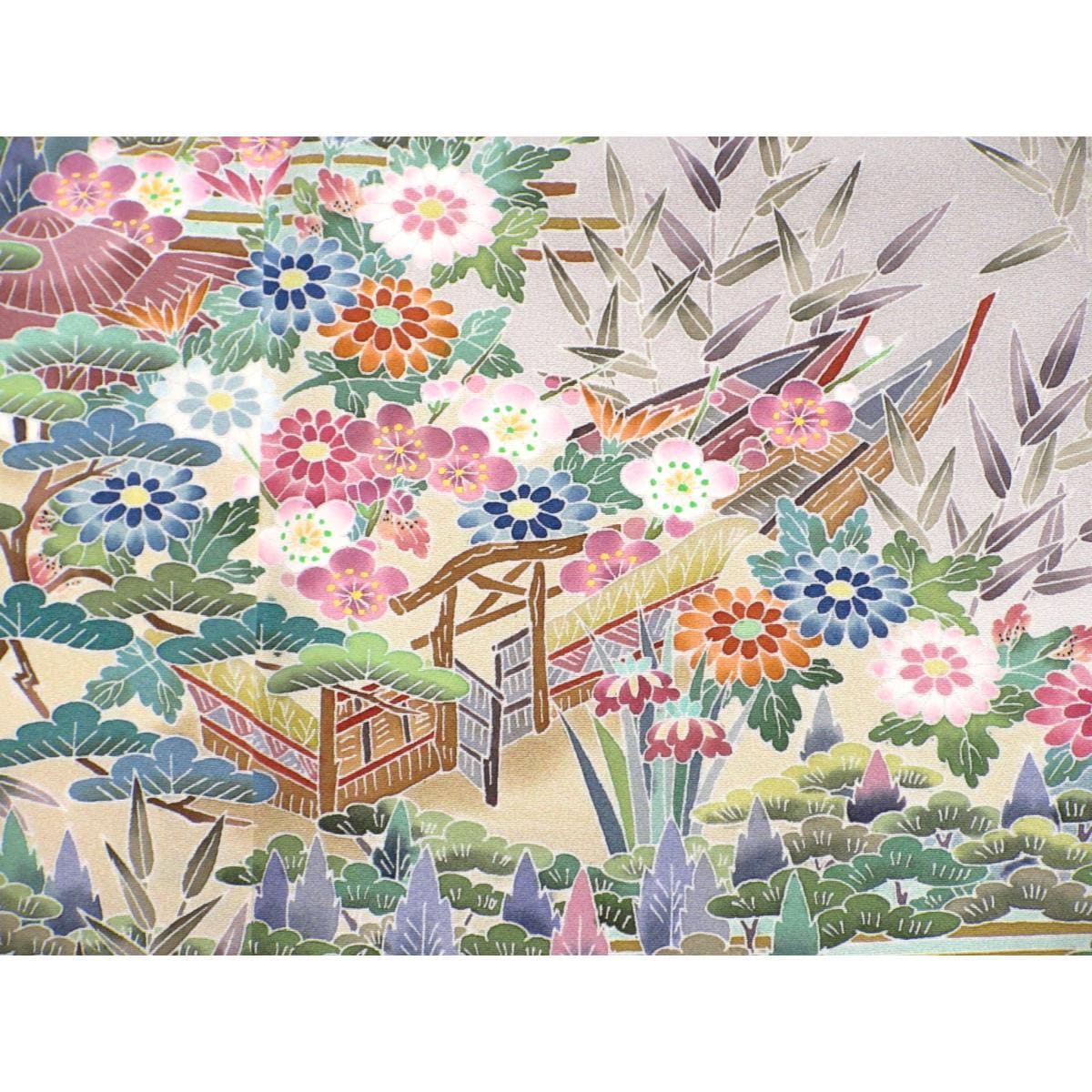 色留袖　本加賀友禅　寺西一紘　五三の桐