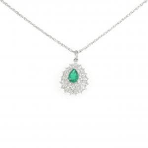 PT900/PT850 エメラルド ネックレス 0.61CT