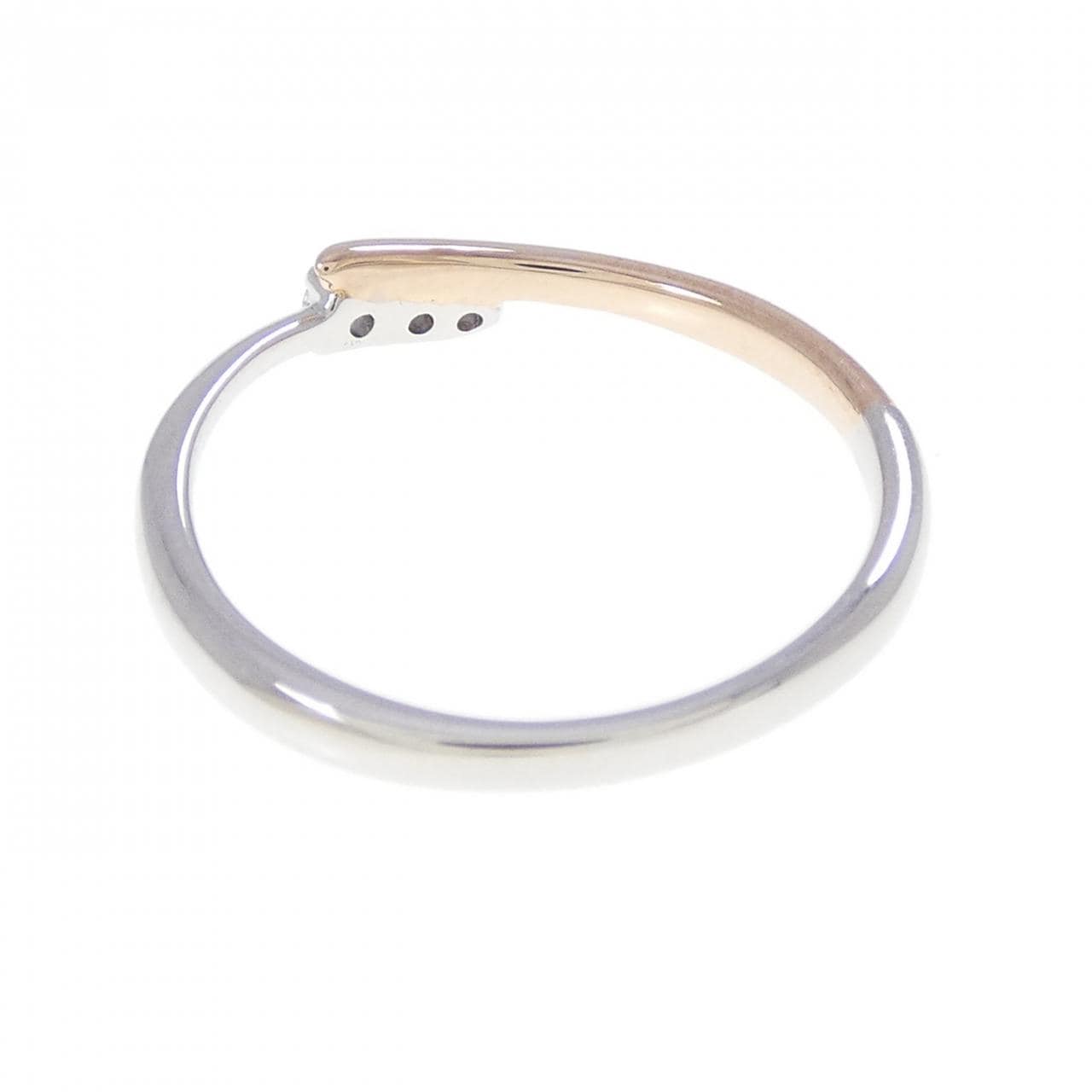 PT950/K18PG ダイヤモンド リング 0.04CT