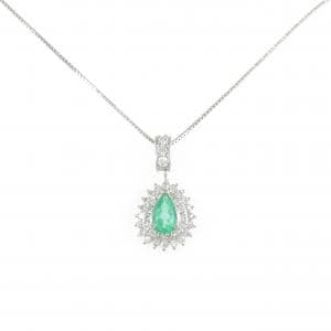 PT900/PT850 エメラルド ネックレス 0.52CT