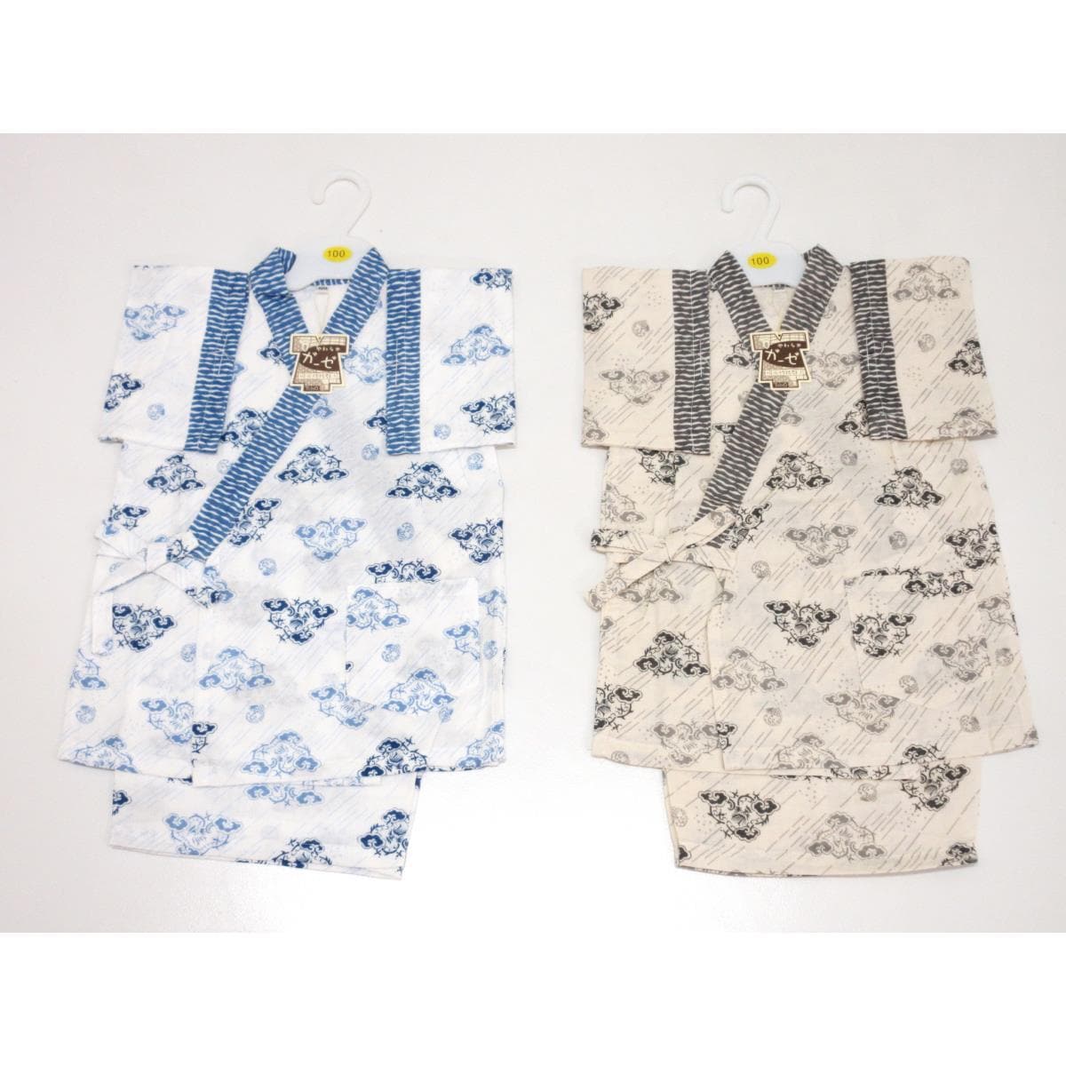 【未使用品】子供　ガーゼ甚平　２枚セット　１００ｃｍ