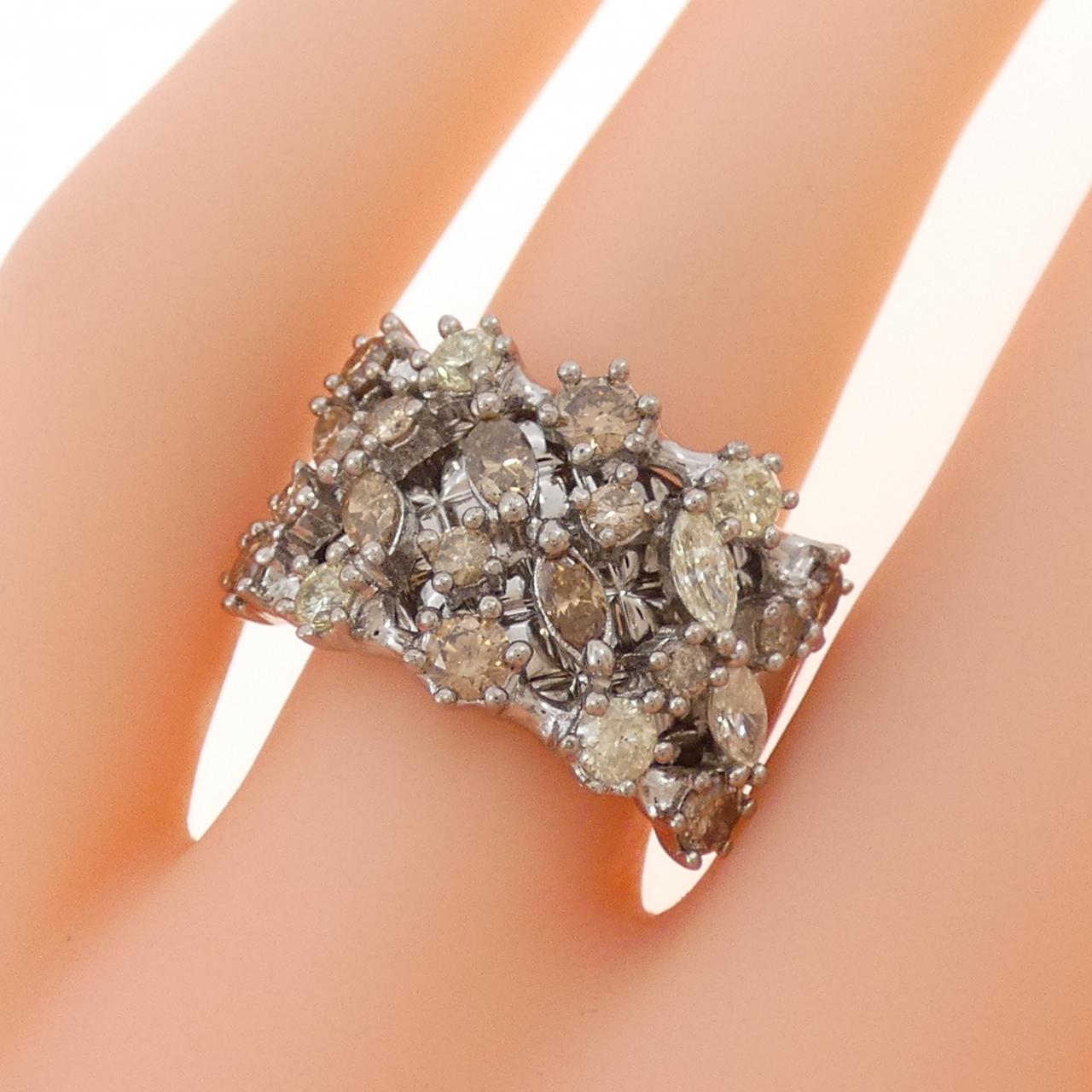 K18WG ダイヤモンド リング 1.00CT