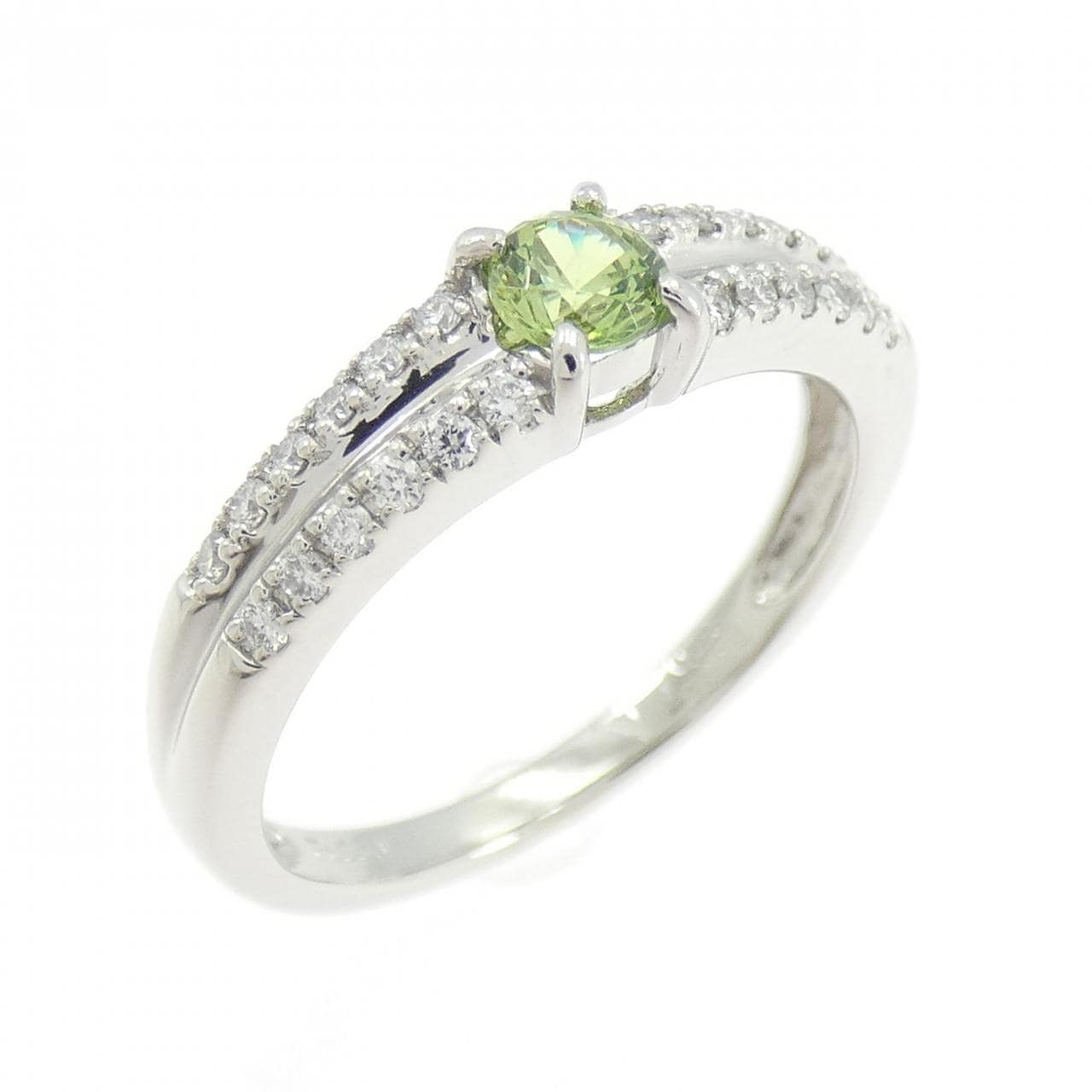 PT950 デマントイドガーネット リング 0.23CT