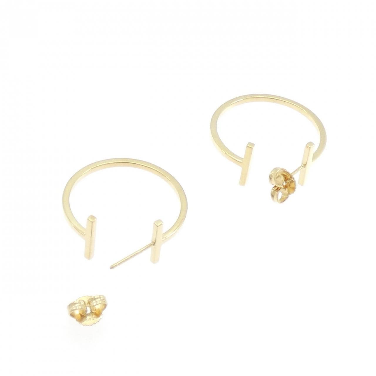 ティファニー Tワイヤー フープ ミディアム ピアス