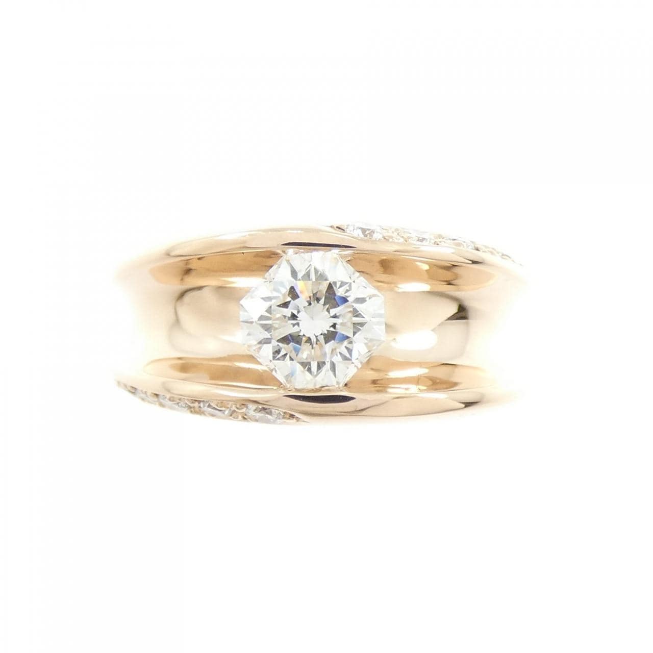 K18PG ダイヤモンド リング 0.881CT
