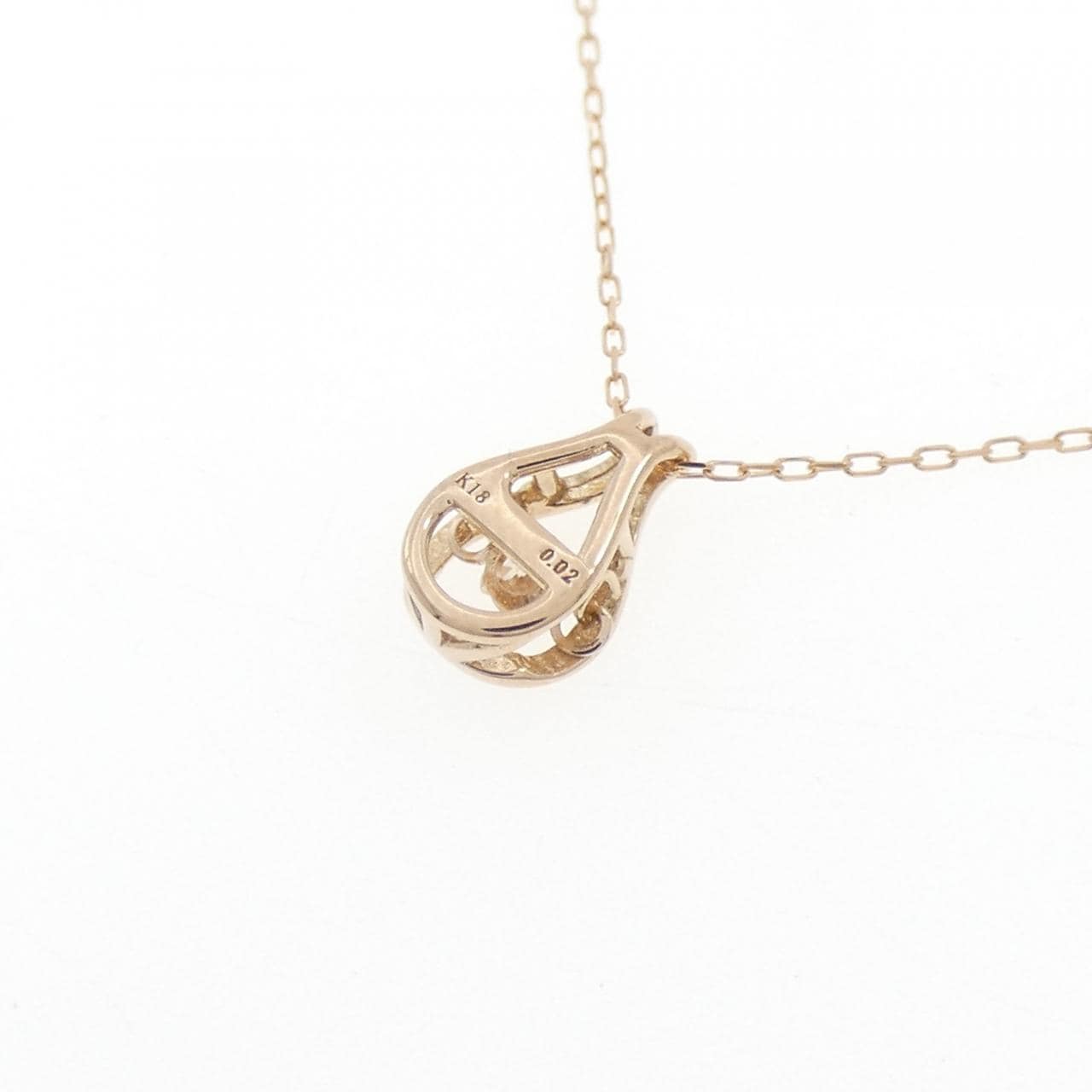 K18PG ダイヤモンド ネックレス 0.02CT