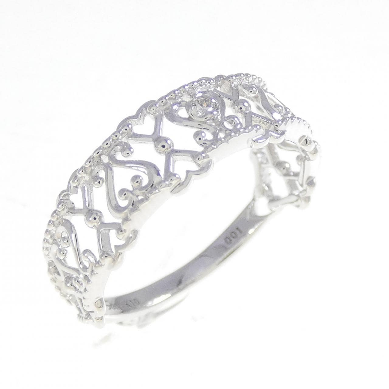 スタージュエリー ハート ダイヤモンド リング 0.01CT