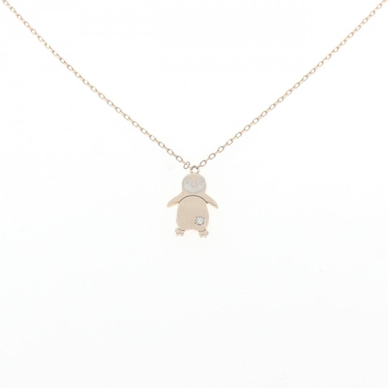 K10YG ペンギン 樹脂 ネックレス