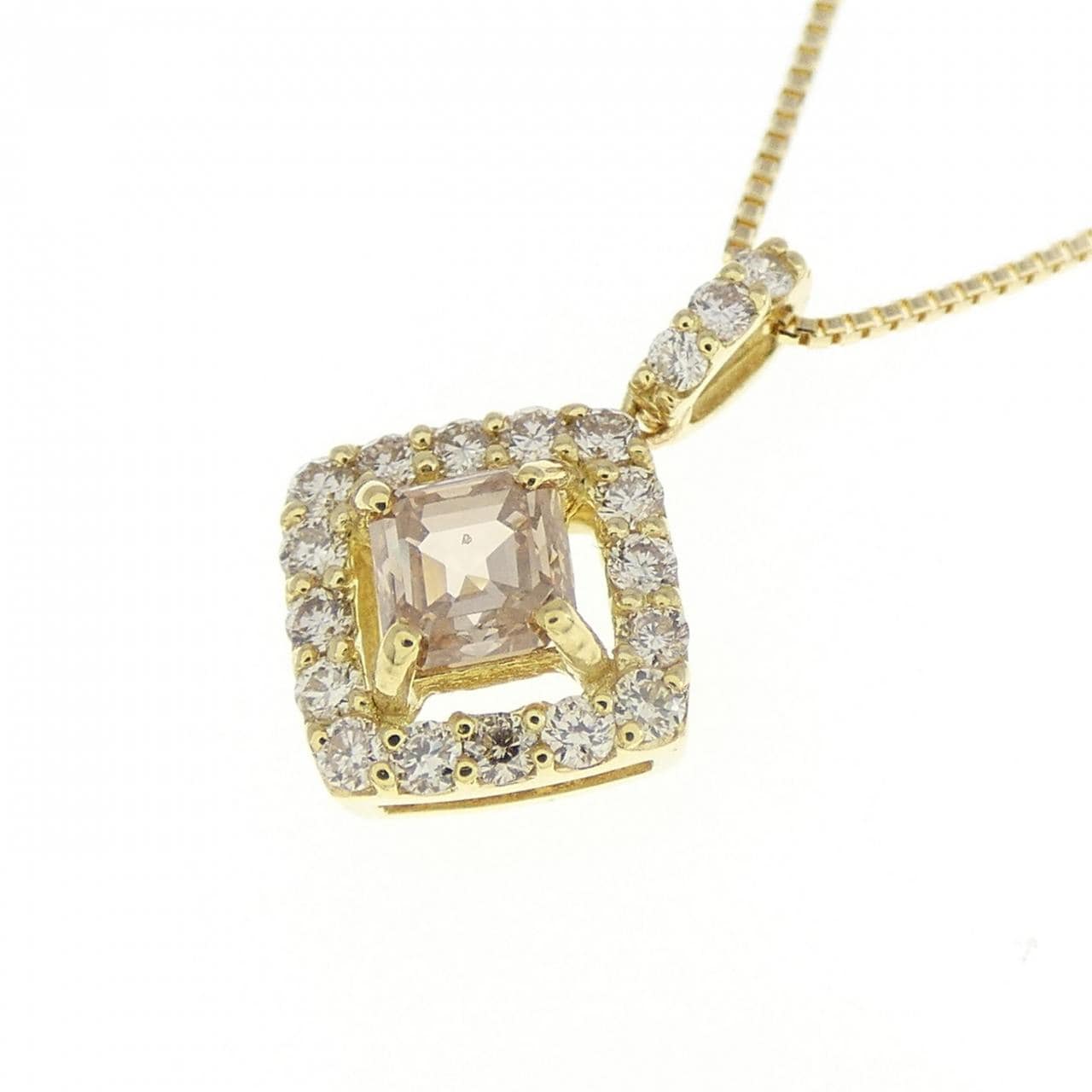 [新品] K18YG钻石项链 0.37CT