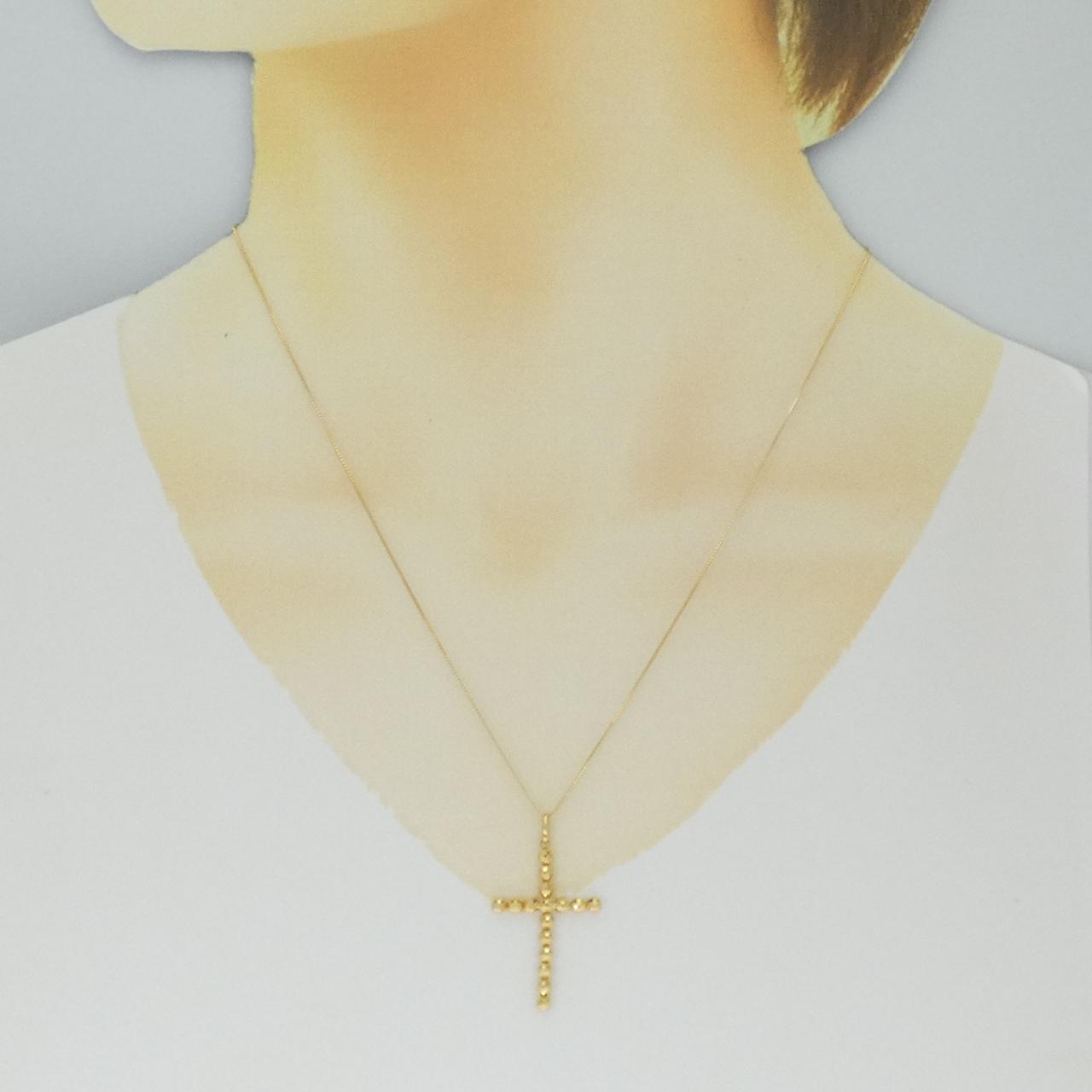 K18YG cross necklace