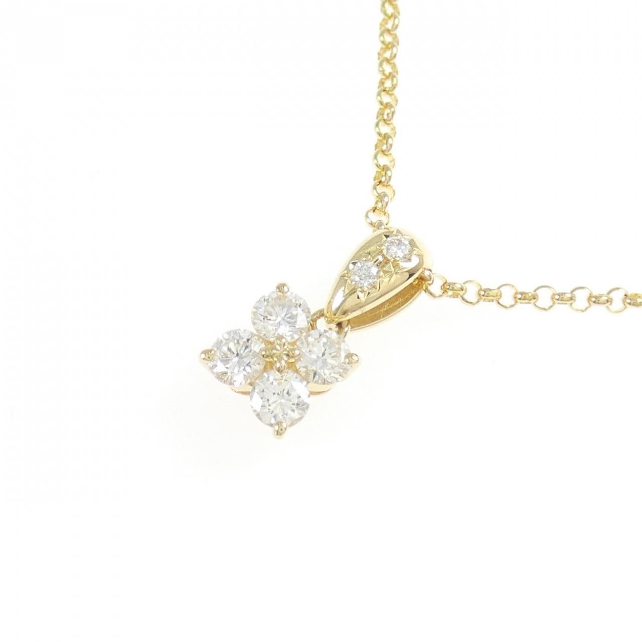 タサキ フラワー ダイヤモンド ネックレス 0.31CT