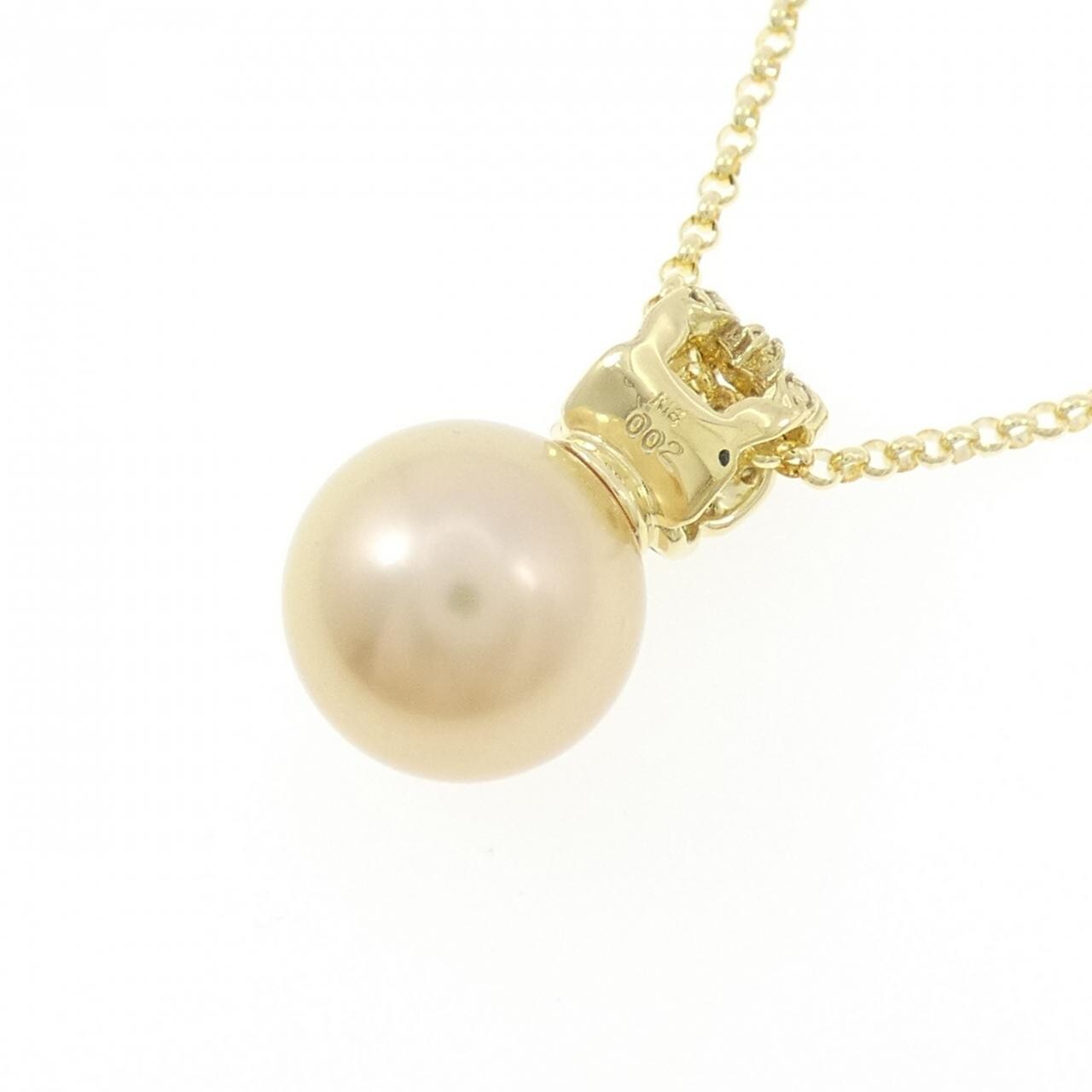 K18YG 白蝶パール ネックレス 10.9mm