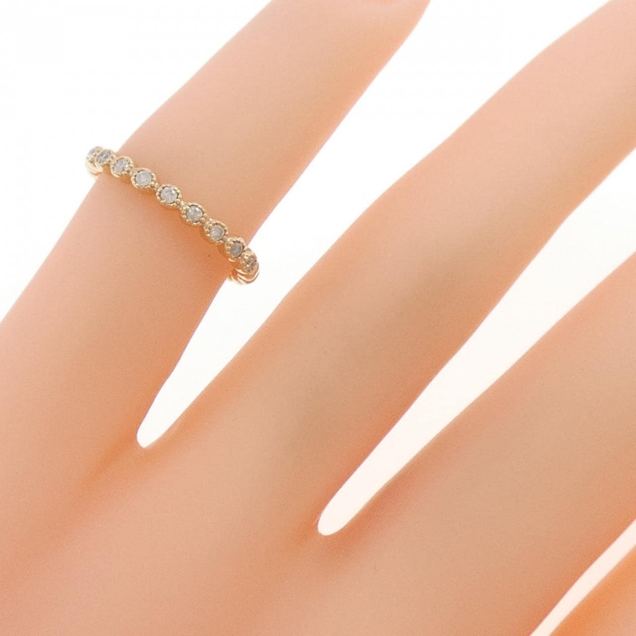 アガット ダイヤモンド ピンキー リング 0.07CT