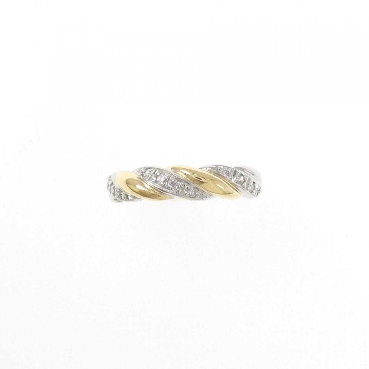 PT900/K18YG ダイヤモンド ピンキー リング 0.08CT