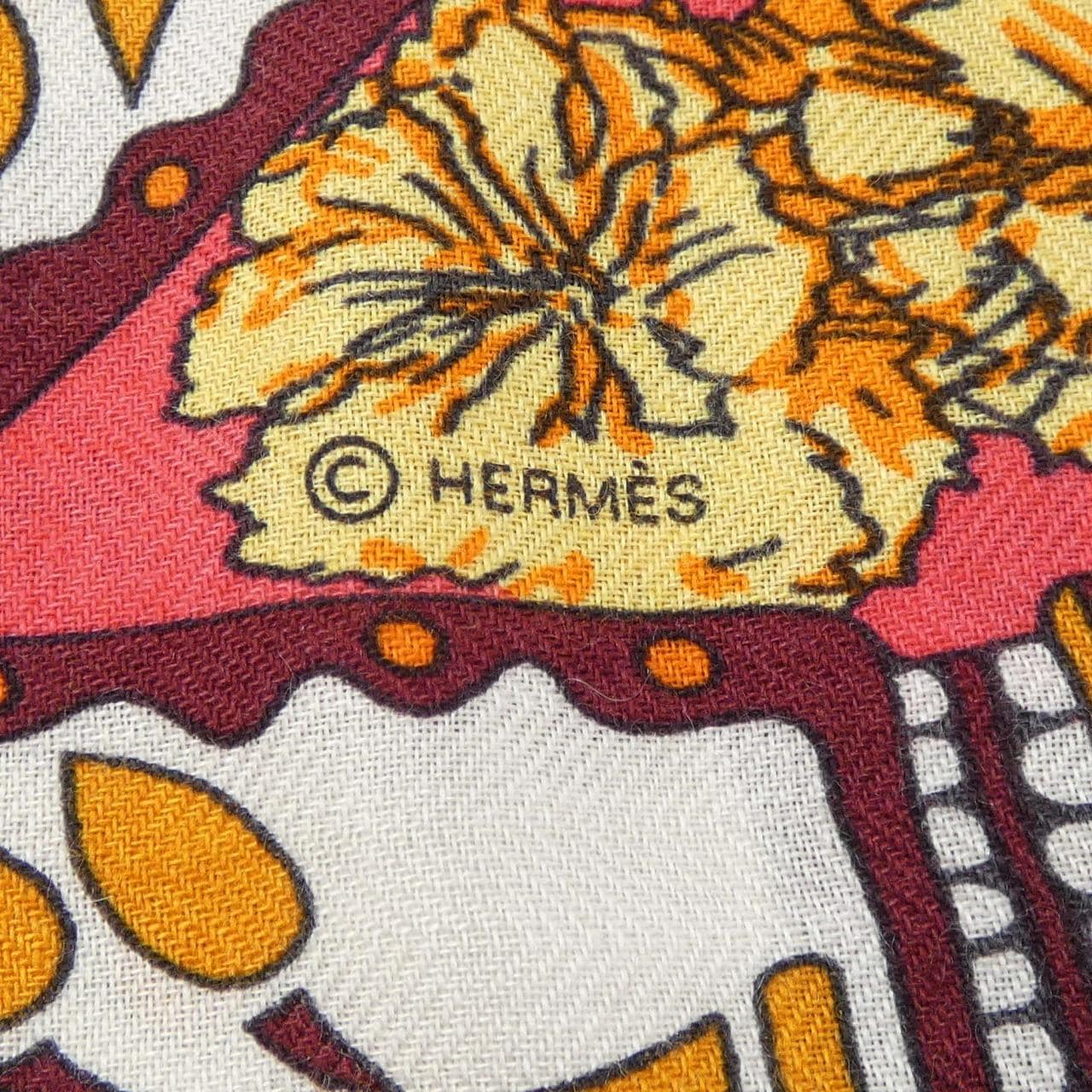 エルメス HERMES LA DANSE DU CHEVAL MARWARI カレジェアン140. ショール