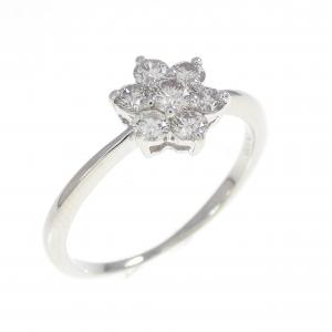 PT900 フラワー ダイヤモンド リング 0.40CT