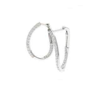 K18WG ダイヤモンド ピアス 0.26CT