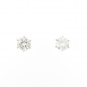 【新品】K18YG ダイヤモンド ピアス 0.494CT 0.484CT H SI2 VG