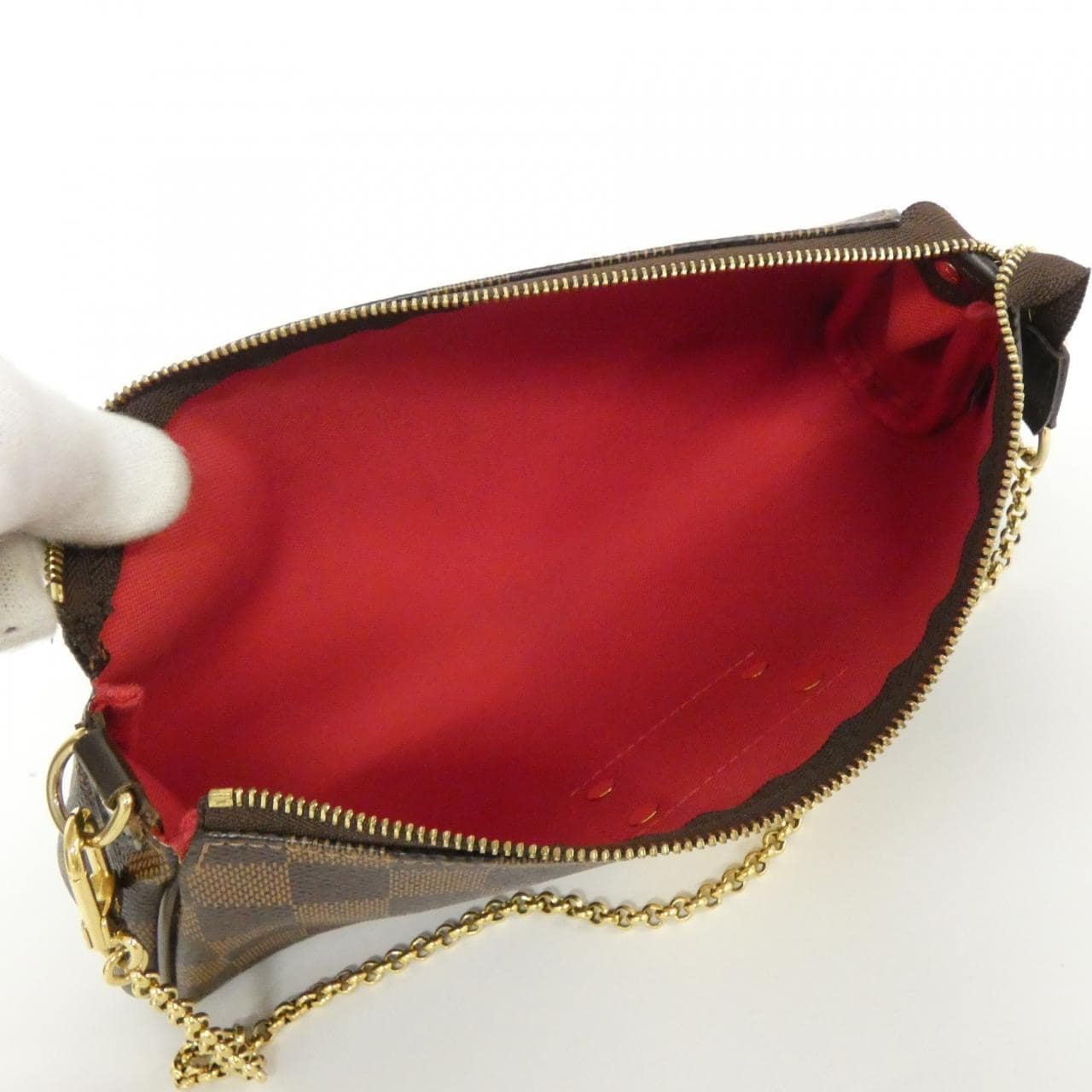 ルイヴィトン ダミエ エヴァ N55213 ショルダーバッグ