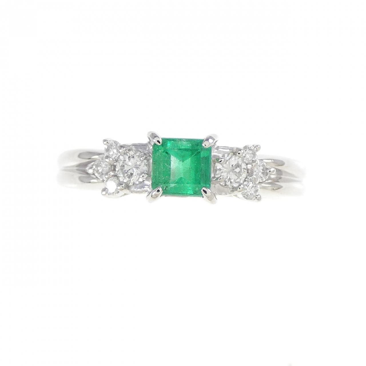 PT900 エメラルド リング 0.34CT