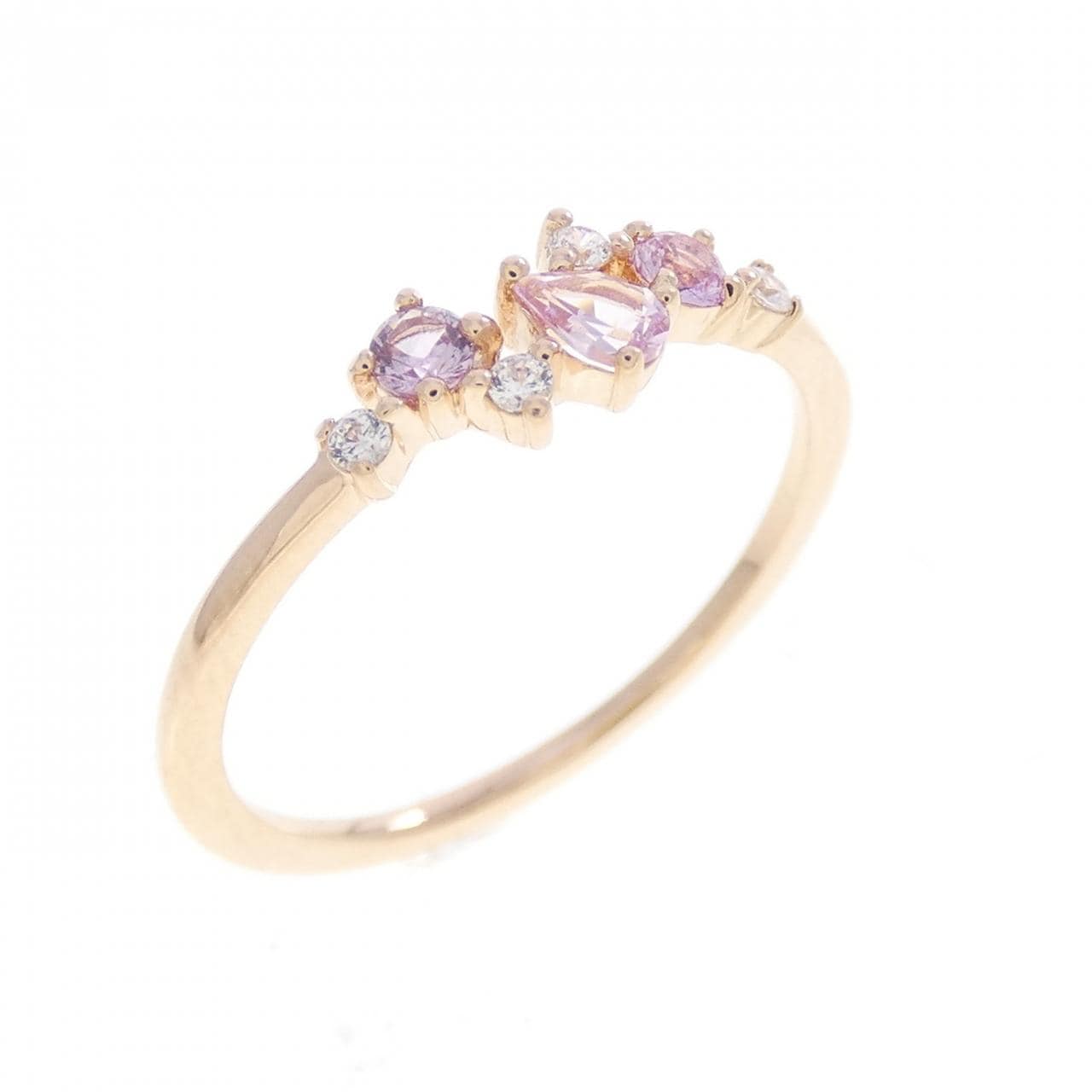 4゜C 合成サファイヤ リング