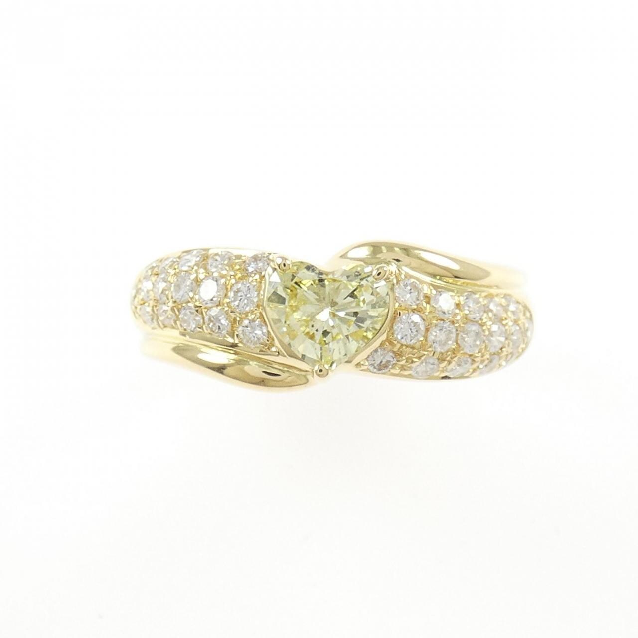 K18YG ハート ダイヤモンド リング 0.398CT