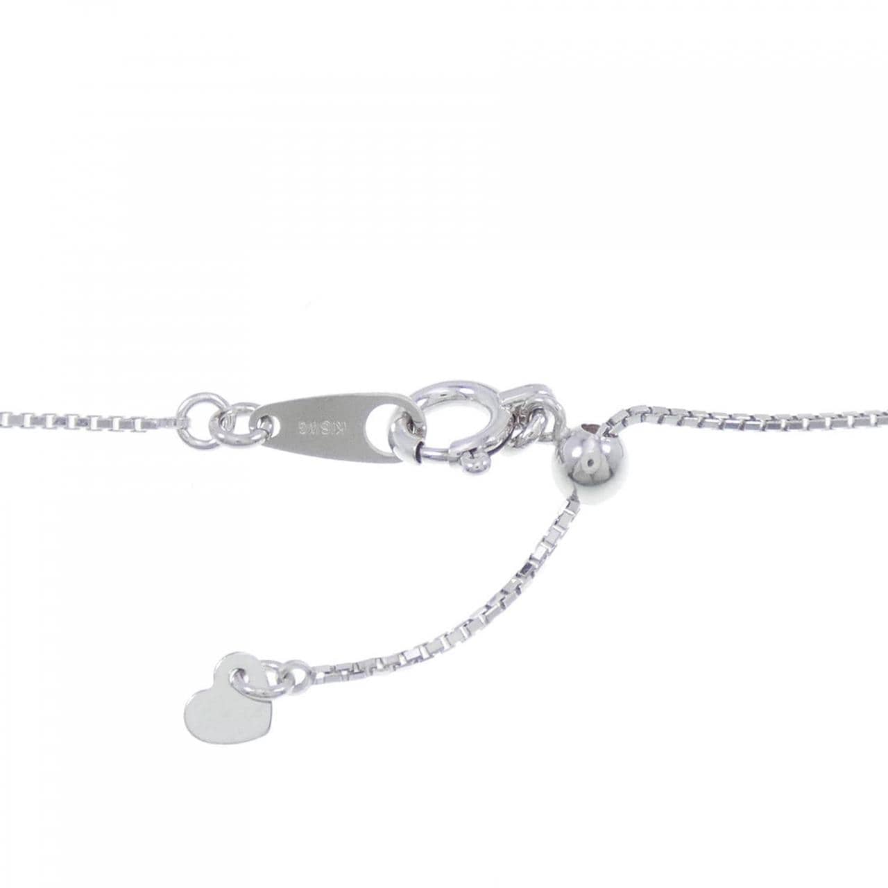 K18WG Horseshoe Diamond Necklace 1.24CT