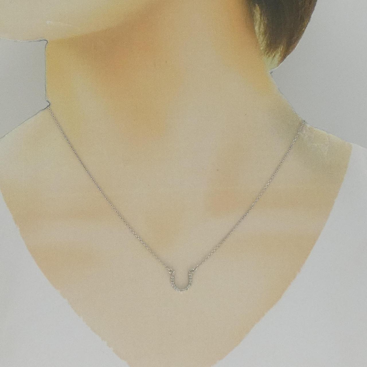 K10WG ダイヤモンド ネックレス 0.085CT